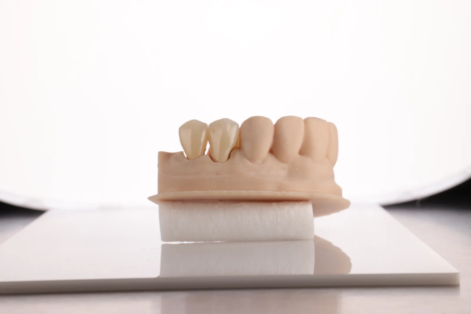 Zirconia restoration on a model, Prime Lab Dental Studios